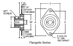 flangette bearing line drawing