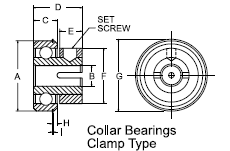 collar bearing line drawing